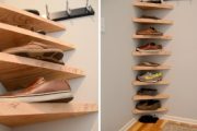 Фото 6 Полки для обуви в прихожую: 70 потрясающих идей для коридора своими руками